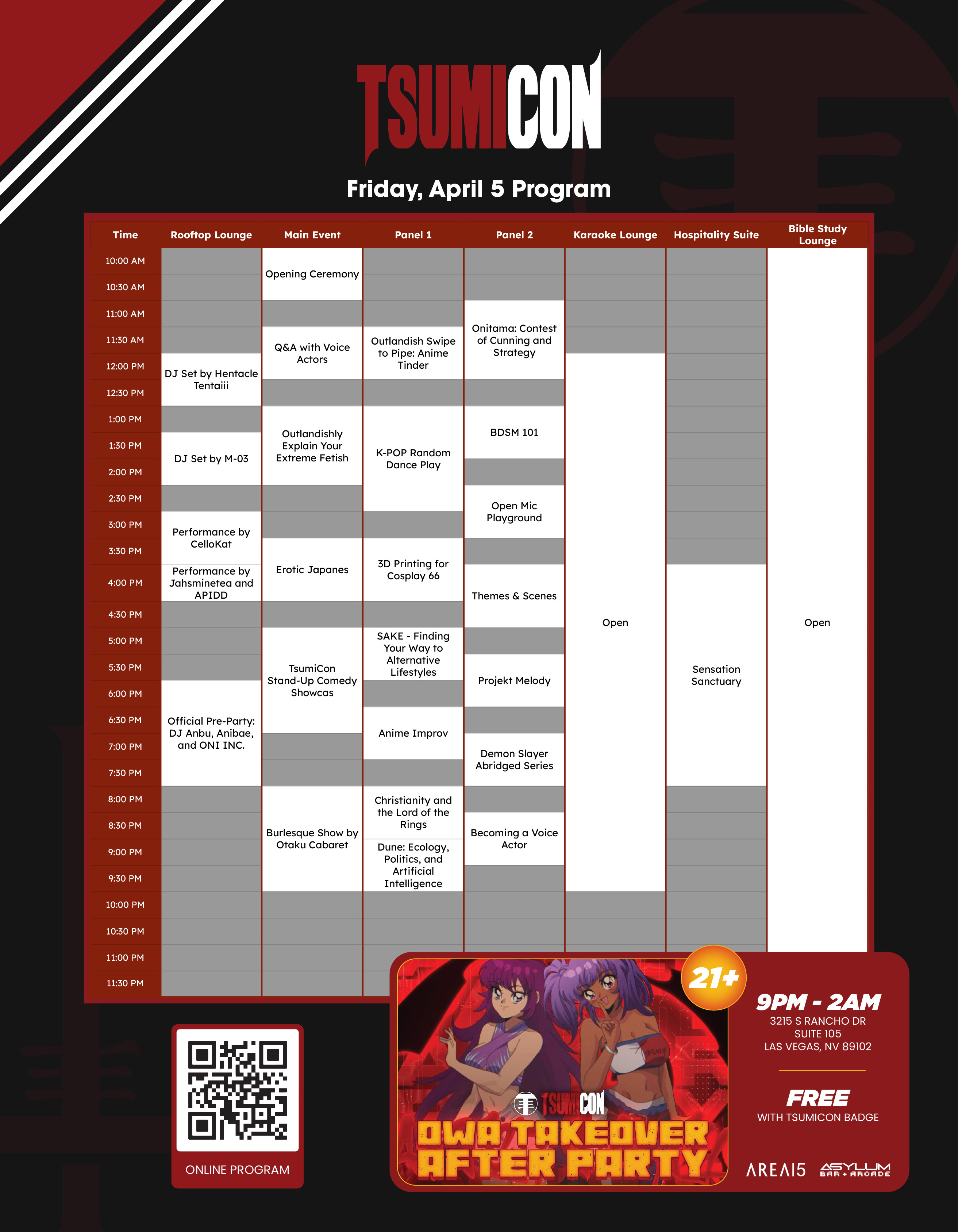 TsumiCon Scheduling